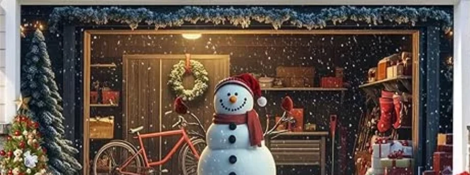 holiday theme garage door decorations