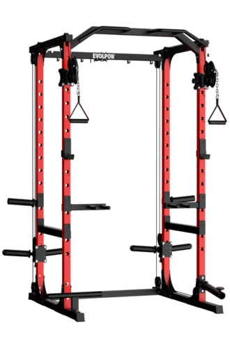 EVOLPOW P2A Brute All-in-One Power Rack Home Gym (Dual Pulley Edition) - For Beginner