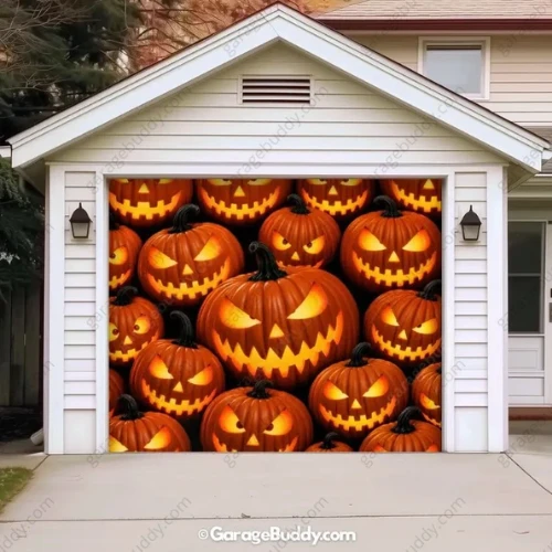 Pumpkin Parade (Glow) Garage Door Cover