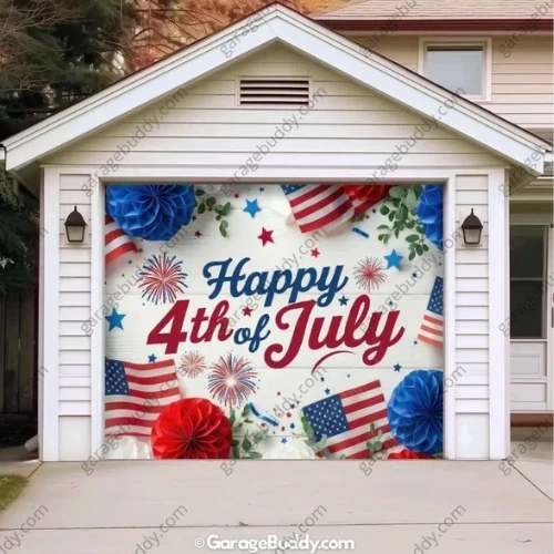 Happy 4th of July Garage Door Cover