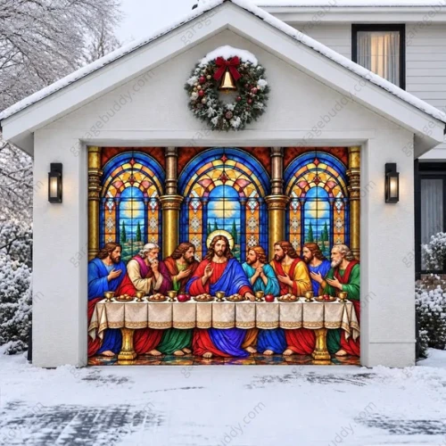 Last Supper Garage Door Cover